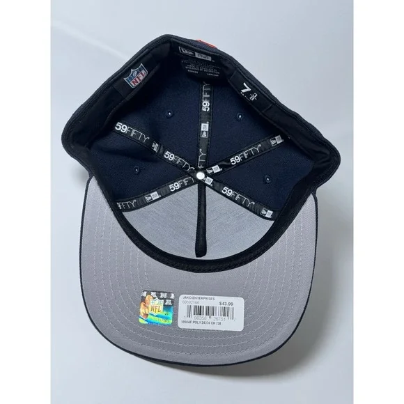 NEW ERA 59FIFTY NAVY CHICAGO BEARS FITTED HAT  A-Frame NWT 7 3/8 - Picture 4 of 4